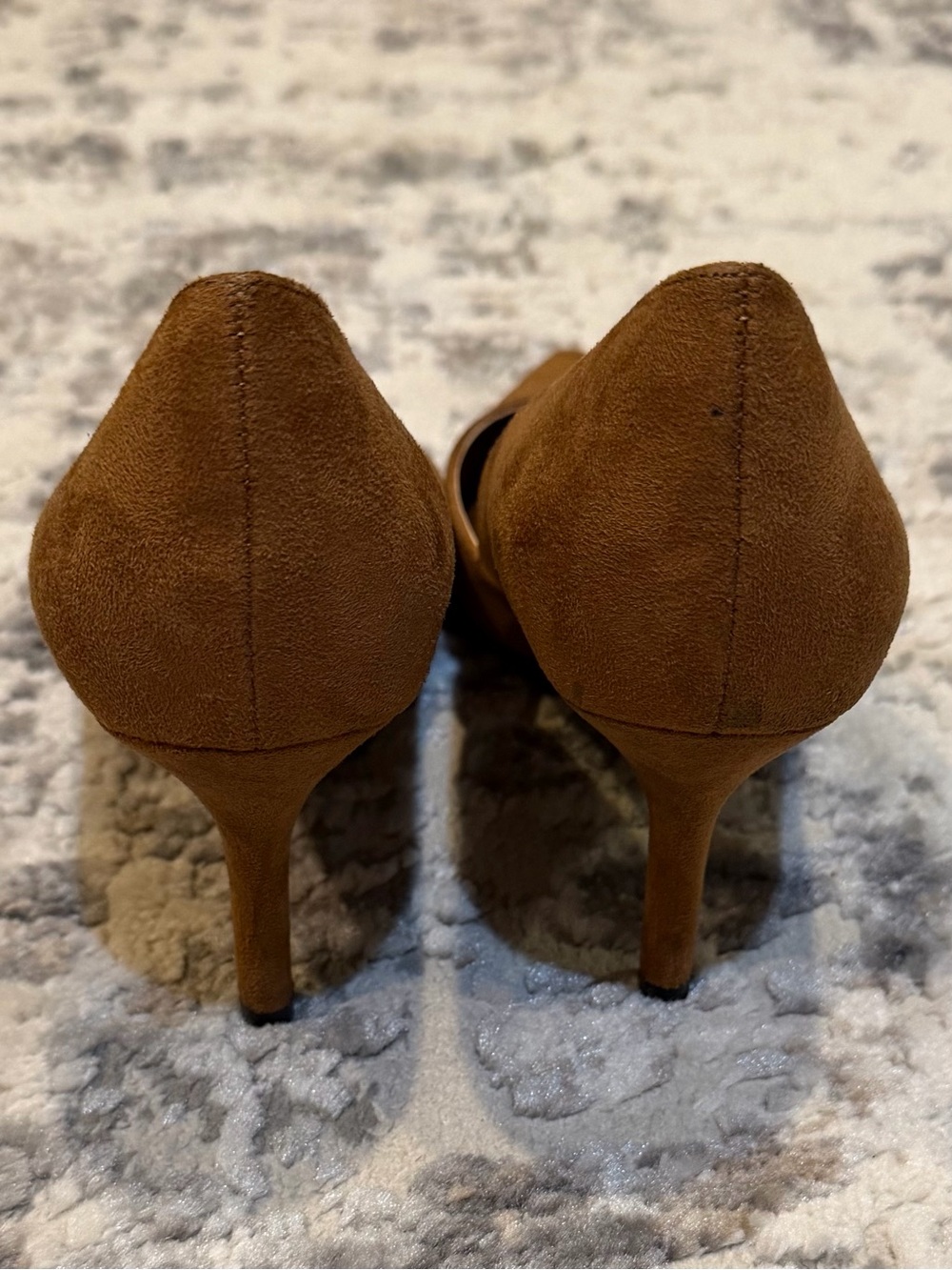 Marc Fisher Cognac Suede Pointed-Toe Pumps - Picture 5 of 5